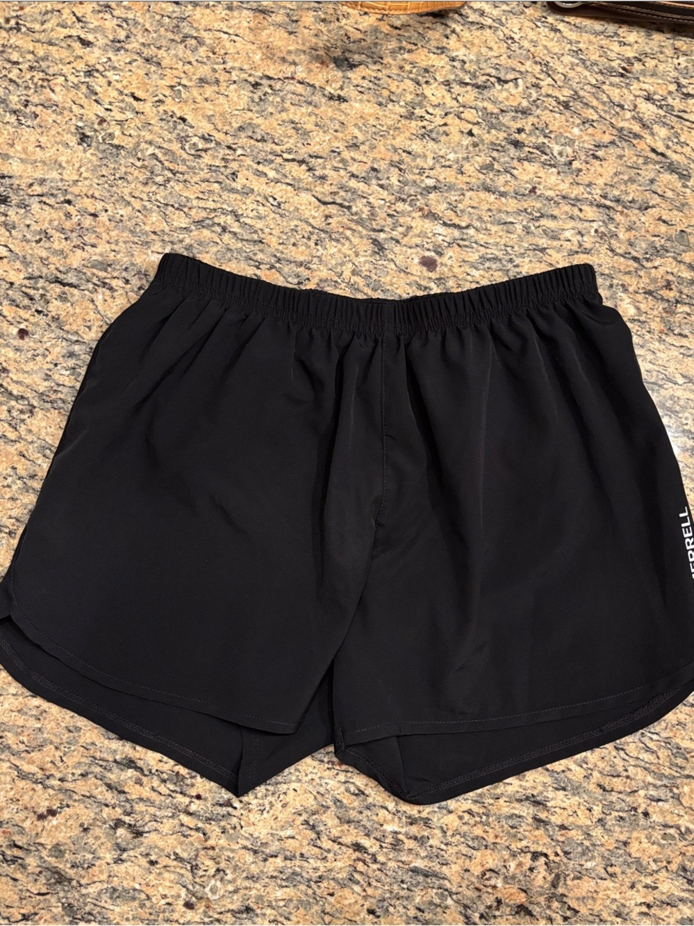 Merrell Black Running Shorts Women Small But In Brief Lined Zip Pocket Athletic